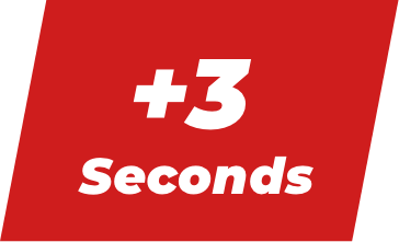 +3 seconds